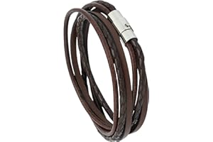 Simaru Designer Lederarmband – Wickelarmband für Herren & Damen aus pflanzlich gegerbtem Leder mit Edelstahl Magnet Verschluss – Made in Germany