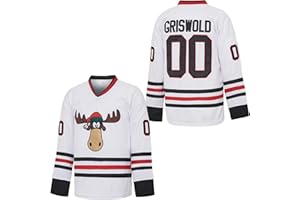Kekambas #00 Clark Griswold X-Mas Christmas Vacation Mens Movie Hockey Jersey White Stitched Size