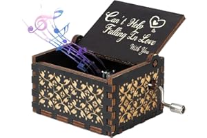 Huifengjie pozytywka, pozytywka z drewna – „Can't Help Falling in Love”, rzeźbiona drewniana pozytywka w stylu antycznym, pomysł na prezent dla zakochanych i dla rodziny, na urodziny, Boże Narodzenie