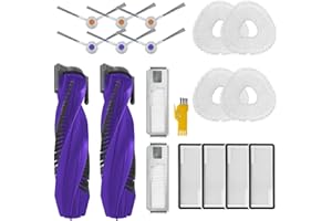 aotengou Ricambi per NARWAL Freo X Ultra Robot Aspirapolvere Kit Accessori 18 Confezioni 2 Spazzole principali, 4 Filtri, 6 Spazzole laterali, 4 Panni Mop, 2 Sacchetti polvere
