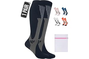 360 RELIEF Copper Compression Socks for Women & Men - Ideal for Running, Travel, Pregnancy, 15-20 mmHg, Includes Laundry Bag