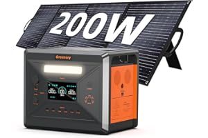 CELLPLAY Greenery G2500 2500 W Centrale Elettrica Portatile Batteria LiFePO4 da 2304 Wh, con Pannello Solare da 200 W, Presa CA, CC, ad energia solare, Adatta per Camper e Viaggi All'aperto