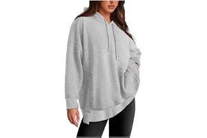 Sweat à Capuche Zippé Femme Oversize - Coupe Ample, Manches Longues, Matière Douce, Style Décontracté Rétro Pour L'automne-hiver