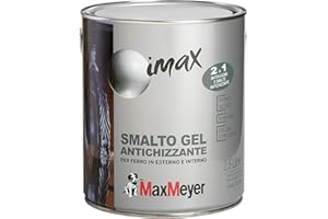 MaxMeyer Smalto ferro antiruggine a Solvente Antichizzante GRIGIO GRANA FINE 2,5 L