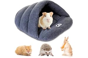 Jetisva Soft Fleece Guinea Pig Bed and Hideway Warm Hamster Bedding Rat Bedding House Small Animal Cave Bed Guinea Pig Sleeping Bag for Small Pet Chinchilla Ferret Squirrel Hedgehog Rabbit 11X15 Inch