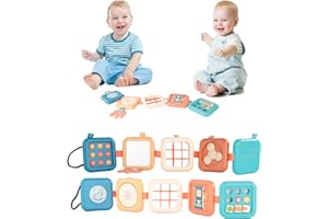 Lixstyea Busy Board Activity Cube - travel toys for toddlers on plane, Montessori Busy board, montessori toys for 1 2 3 year old, toddler toys, Sensory Educational Developmental Gift