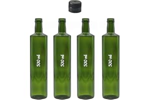 ESENCIA ANDALUSÍ ESENCIA ANDALUZ - Botella de Vino, Licor, Aceite y Cerveza - 12 o 6 Unidades de Vidrio Dórico 500 ml Con Tapón (6 Unidades)