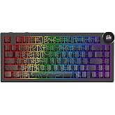 Coverzone Ajazz AK820 V2 White Peach Switch Kablosuz Manyetik Oyuncu Klavyesi 8K Hz 0.01mm RT 0.125ms Gecikme TFT Ekran 10000