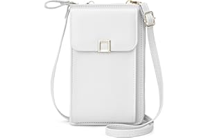 Yoowalar Sac Téléphone Portable Femmes, Cuir PU Sac à Bandoulière Pochette Telephone avec Fente pour Carte et Bandoulière Réglable, Petit Sac Portefeuille Telephone pour Femmes