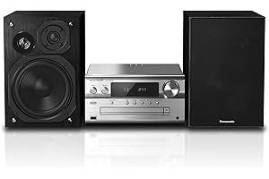 Panasonic SC-PMX90 Mikroanlage mit Bambus-Lautsprechern (120 W, HiFi, Heim-Sound, 14 cm Woofer, 1,9 cm Silk Dome Hochtöner, 1,5 cm Piezo Twitter, Bluetooth, Dual-USB, FM-Radio, AUX 3,5 mm) - Silber