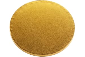 dekora - Base para Tartas Dorada de Cartón con Forma Redonda - 30 cm