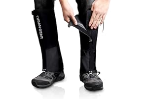 Outdoor Gamaschen, wasserdichte Staubdicht Einstellbare Atmungsaktive Beinschutz Gaiter für Outdoor-Hosen zum Wandern, Klettern,Trekking, Schneewandern 1 Paar