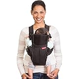 Infantino Swift Classic Marsupio - leggero e compatto, con bavaglino Clever Wonder Cover 2 in 1 e tasca esterna, per neonati 