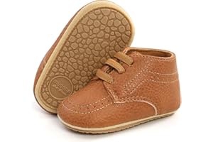 RVROVIC Baby Boys Girls Sneakers Anti-Slip Oxford Loafer Flats Infant Toddler PU Leather Soft Sole Baby Shoes