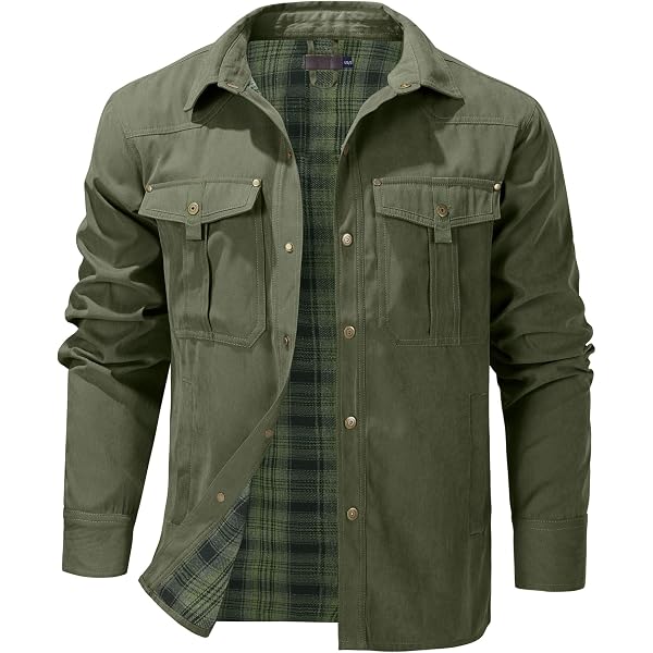 Chemise En Flanelle Pour Homme - Veste D'hiver Doublée Polaire - Coupe-vent Décontractée - Idéale Travail Ou Loisirs