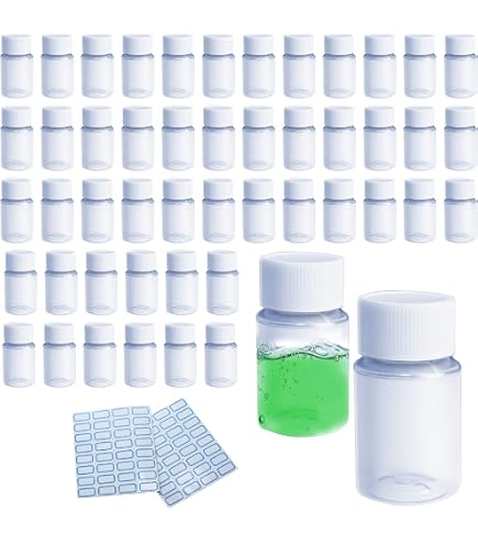 Reiseflaschen Set 20x 30ml - Leere Kunststoffflaschen Mit 24 Etiketten Für Kosmetik & Pflegeprodukte