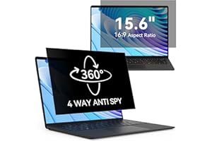 PROTESCREEN Filtro de privacidad de 360°, 15,6 pulgadas, 16:9, protección de pantalla antiespía antirreflejos, protector de pantalla para ordenador portátil, compatible con Lenovo/Dell/HP/ASUS/Samsung/Acer