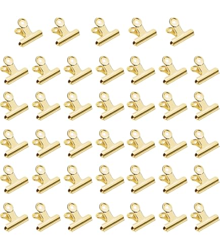 Set van 4 grote bulldog-clips - 100 mm - Roestvrij staal - Voor thuis, keuken, kantoor, school - Roségoud