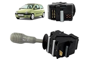 STARKIT PERFORMANCE Commodo compatible pour Twingo 1 (1996-2007) commande feux, phares, clignotants, klaxon (gris) 7701046629 | 7701054305 | 61460061