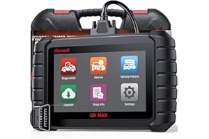 iCarsoft CR Max OBD2 Scanner, Full System Car Diagnostic Tool, 49+ Reset Services, Oil/EPB/BMS/ETC/SAS/DPF/TPMS/Injector Coding, Battery Test, Bi-Directional Test, CANFD, Lifetime No Charge Update