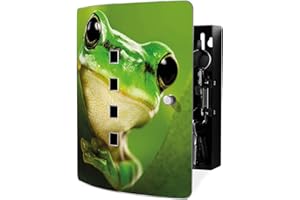 ‎BANJADO banjado® Design Schlüsselkasten aus Edelstahl mit Motiv Frosch für 10 Schlüssel - Schlüsselschrank zur Schlüssel Aufbewahrung 24 x 21,5 x 7cm groß mit praktischem Magnetverschluss