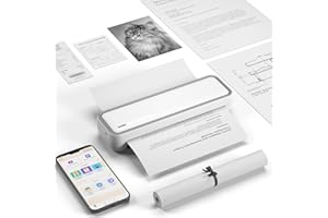 Bisofice X9 Impresora Térmica Móvil A4 Impresora Portátil para Móvil Impresora Portátil A4 para Exteriores Viajes Oficina en Casa Compatible con iOS y Android Admite Papel Térmico A4