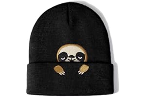 Aretas Faultier Mütze Beanie Hut Geschenk für Frauen Damen Herren Lustige Geschenke für Frauen Faulti Deko Geschenk für Faultier Liebhaber