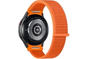 AMSKY 20 mm nylonowy pasek kompatybilny z Samsung Galaxy Watch 7 6 5 4 40 mm 44 mm, Galaxy Watch 6 Classic 47 mm 43 mm, Watch 4 Classic 46 mm 42 mm, Watch 5 Pro 45 mm, Sport Loop