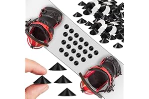 HOTOP 40 Pièces Tampon de Planche à Neige Pad de Ski Snowboard en Caoutchouc Transparent Auto-Adhésif Adhérence Supplémentaire pour Snowboard Homme Femme