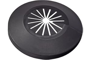 sourcing map Pipe Cover Decoration, 15mm-25mm PP Plastic Escutcheon Water Pipe Drain Line Cover Black 4pcs