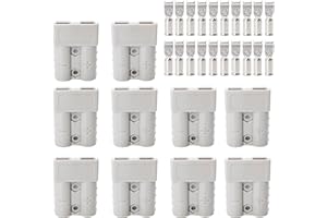 ‎HISPORTS HISports 10 x Stecker Anderson Stecker 50A Batteriestecker, Stecker Kabelklemme, 600V 50Amp Schnellanschlussstecker für Anderson Gabelstapler Wohnwagen Anhänger Stecker