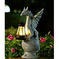 Statua a forma di drago con farfalla solare, ornamento da giardino per esterni, regalo per donne, mamma, compleanno, giardino, balcone, soggiorno, impermeabile, 21 cm