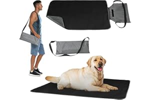 YFbrite Faltbare Outdoor Hundematte| Innen hundedecke waschbar | Gestepptes Kunstleder hundematte wasserdicht| Camping Decke Hund Katze Mat (S)