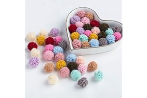 DAHI Pompons 120stk ca.2.5cm Bommeln zum Basteln Pom Pom Set in 12 farben zum Basteln DIY Kreative Handwerk (120stk/2.5cm)