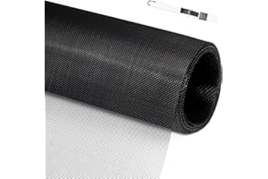 LINSOCLE Rouleau Moustiquaire, 200 x 150cm Toile Moustiquaire Fibre de Verre, Moustiquaire au Metre, Filet Anti Moustiques/Anti Mouches/Anti Insectes pour Fenêtre, Découpable,Indéchirable et Durable