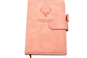 Earning Power Carnet de Notes Classique Papier à Rayures - Journal Couverture Rigide, 8,3 "× 5,7", 360 pages,Parfait pour le bureau Accueil École Rédaction professionnelle et prise de notes（Rose）