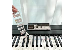 BEATBIT Piano Notes Guide for Beginner, Removable Piano Keyboard Note Labels for Learning, 88-Key Full Size, Made of Silicone, No Need Stickers, Reusable and Comes with Box (Rainbow Color)