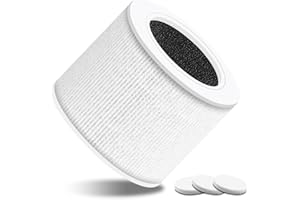 Laukowind Core Mini Ersatz-HEPA-Filter, kompatibel mit LEVOIT Core Mini Luftreiniger, 3-in-1-Hocheffizienz-Core-Mini-RF-Filterersatz, 1er-Pack Filter + 3er-Pack Aromapads