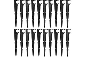 VooGenzek 20 Pezzi 16mm Picchetti di Supporto per Irrigazione a Goccia, Supporto per Gocciolamento, Supporto per Tubo Irrigazione Picchetti in Plastica, per Tubo 16mm, per Ortaggi, Piante o Aiuole