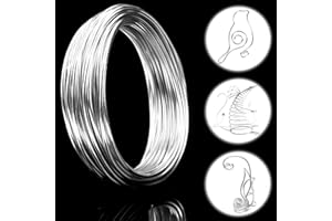Ziamzra 3 mm Filo di Ferro Modellabile 10m Filo Alluminio Filo di Ferro Filo Argento Filo per Tricotin Filo Alluminio per Bigiotteria per DIY Artigianale Decorazioni Scultura
