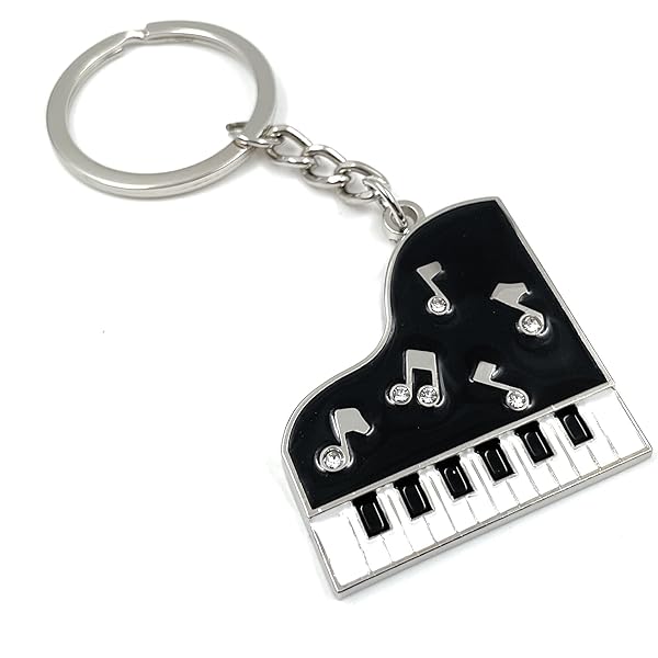 Porte-clés Couple En Forme De Note De Musique - Cadeau Romantique Pour Mari/Femme - En Métal Argenté Ou Doré - Lot De 2