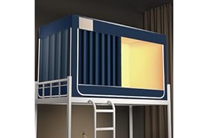 KIDDOKIN Bed Tent Twin,Privacy Tent for Bunk Bed,Bed Canopy with Bed Frame,House Bed Tent,Breathable Windproof Dustproof Bed Curtain Loft Bed (Color : Dark blue, Size : 75" L x35 Wx35 H)