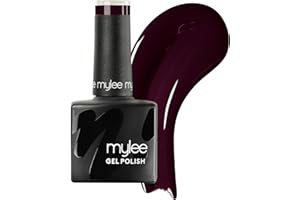 Mylee Vernis à Ongles Gel Semipermanent 8ml [The Dark Night] - UV/LED Nail Art, Manucure et Pédicure Durable, Usage Professionnel et Domestique [Red Range] - Vegan & Cruelty Free