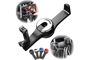 ViMOQi 2 in 1 Car Hooks for Bags,Car Bag Hook with Headrest Phone Holder,360°Rotatable Headrest Hooks,Heavy Duty Car Accessories Purse Hook,Seat Storage Organiser for Cloth Grocery,Handbag