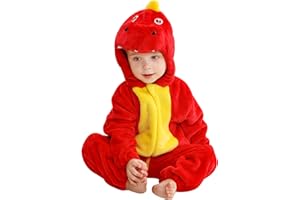 HAHASHOW Neonato Inverno Pagliaccetto con Cappuccio, Bambino Flanella Incantevole Animale Pigiama, Pagliaccetto Ragazze Ragazzi Jumpsuit 0-36 Mesi