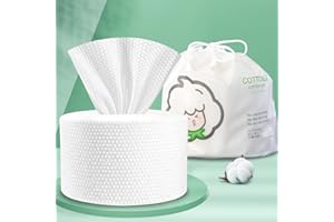 GothicBride Jednorazowa ściereczka do twarzy, 100% nietkana bawełna, miękka, czysta, jednorazowa ściereczka do czyszczenia, 80 sztuk, do skóry wrażliwej