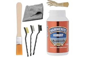 JBL GENERAL Ultimate Rust Treatment Bundle - Hammerite Kurust Blister 90ml, 3 Wire Brushes, Paintbrush, JBL Disposable Gloves, Micro Fibre Cloth - Rust Converter for Cars, Bikes, and More