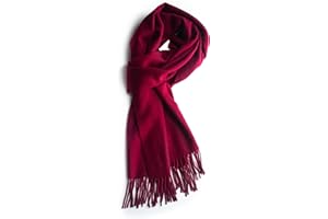 Style & Republic Unisex Kaschmir Schal aus 100% Cashmere mit Fransen – langer, kuscheliger Premium Strickschal für stilvolle Herbst- & Winter-Momente, 180 x 30 cm zzgl. 10 cm Fransen