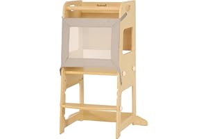 Bateso Torre de Aprendizaje Basico, Torre Montessori de Madera para Niños y Bebés, Torre Aprendizaje Madera Estable para Cocina, Mostrador, Baño