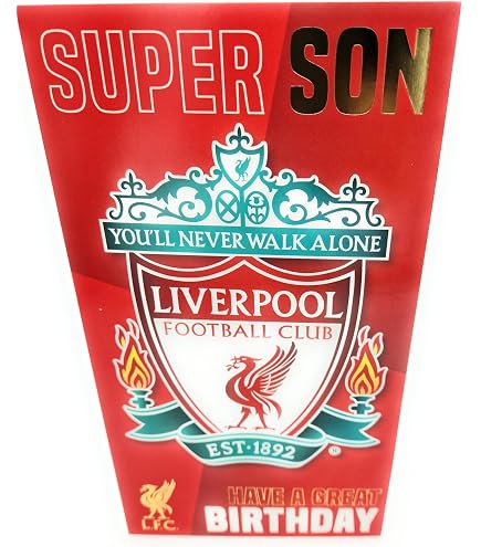 Personalisiert Liverpool-FC Geburtstagskarte – Mit Namen & Alter